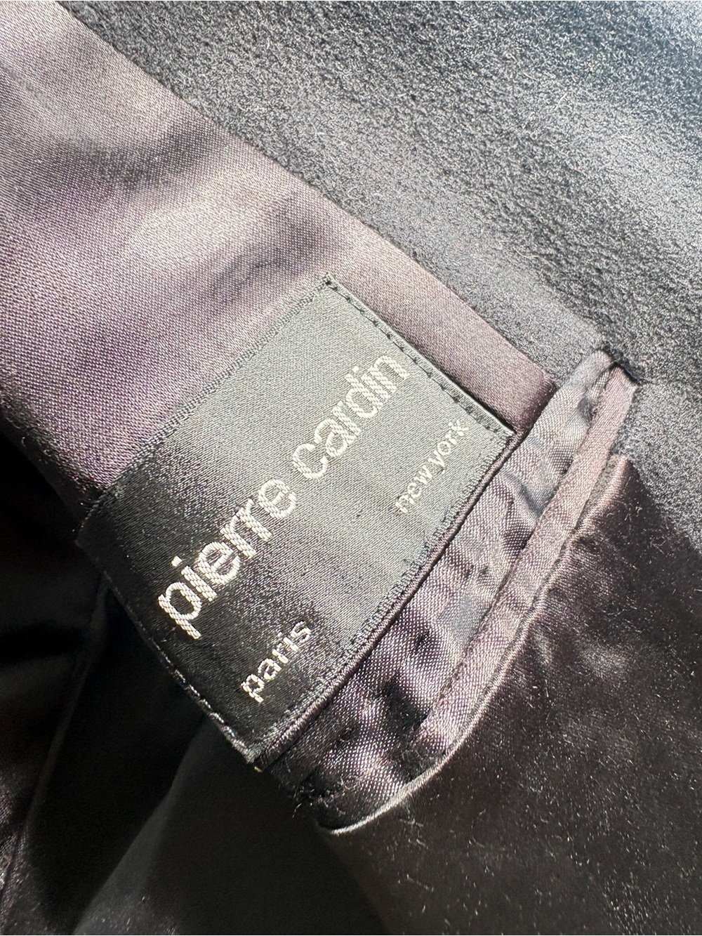 Pierre Cardin Black Wool Pea Coat - Black - Picture 8 of 8